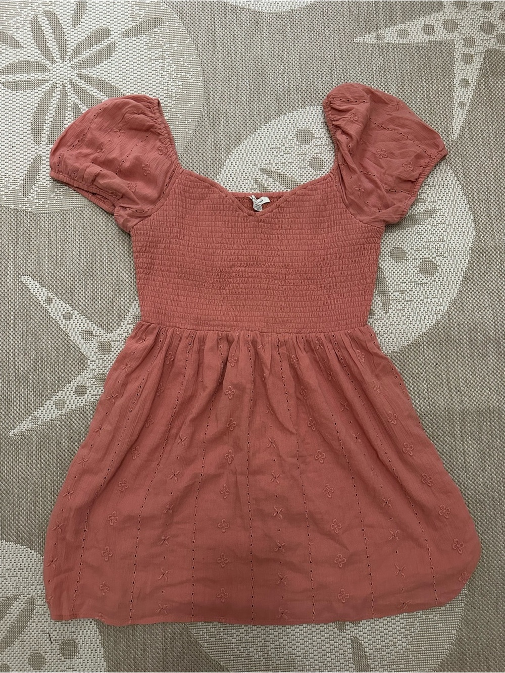 American Eagle Outfitters Dusty Rose Puff Sleeve Dress